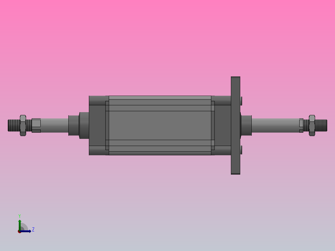 SED双轴复动型气缸SED 125×175-S左视图