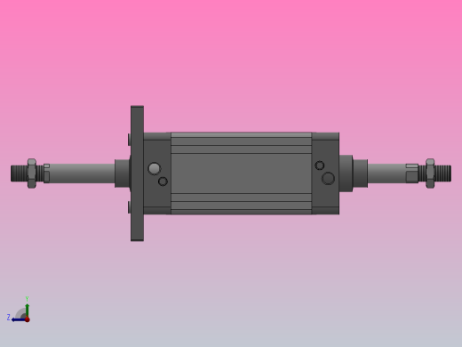 SED双轴复动型气缸SED 125×175-S右视缩略图