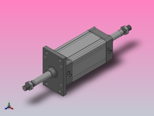 SED双轴复动型气缸SED 125×175-S正等轴测缩略图
