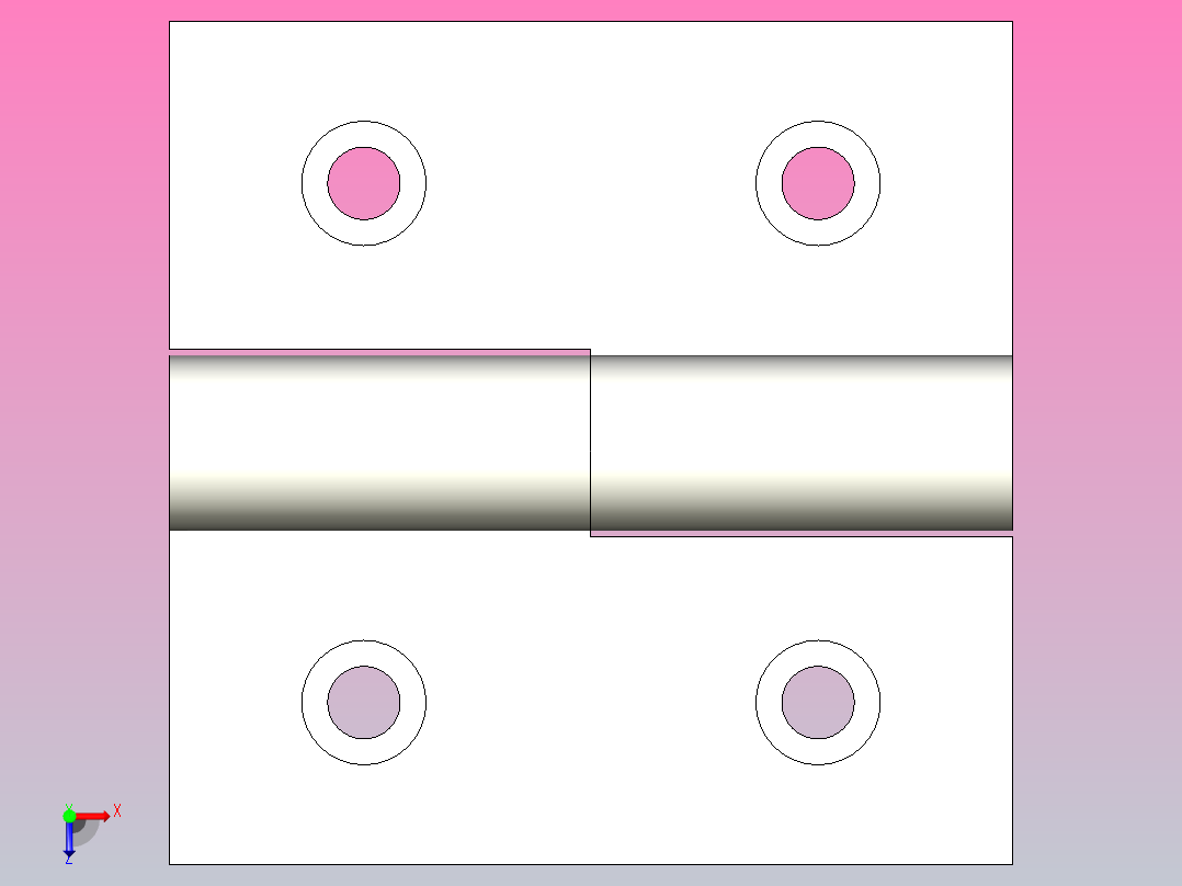 铰链合页HFG36-65俯视图