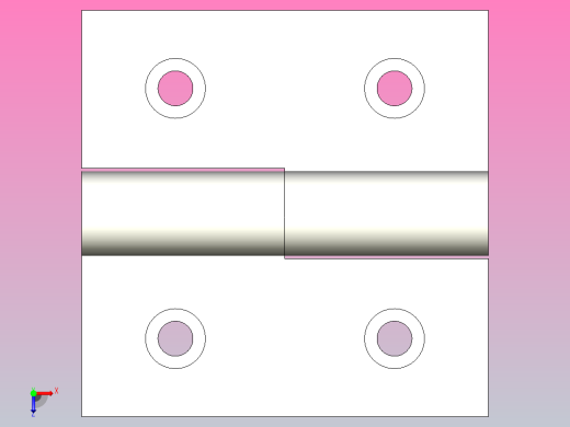 铰链合页HFG36-65俯视缩略图