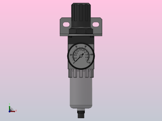 QAW1000～2000系列空气过滤组合[QAW1000-M5]前视缩略图