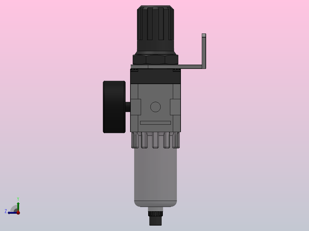 QAW1000～2000系列空气过滤组合[QAW1000-M5]右视图