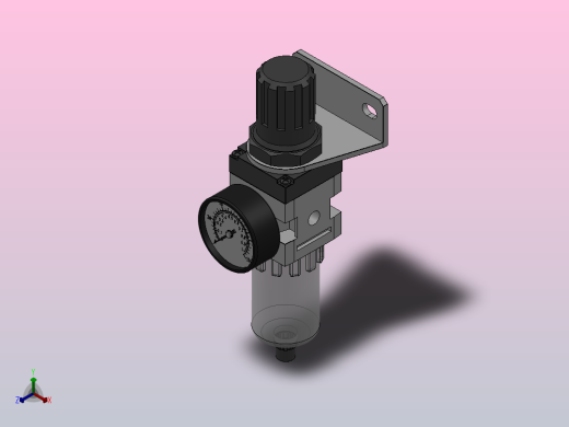 QAW1000～2000系列空气过滤组合[QAW1000-M5]正等轴测缩略图