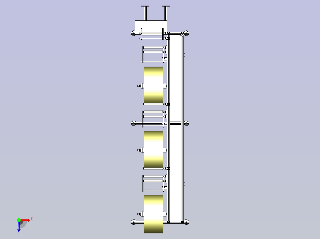 N95本体打片机3D图纸三维模型俯视图