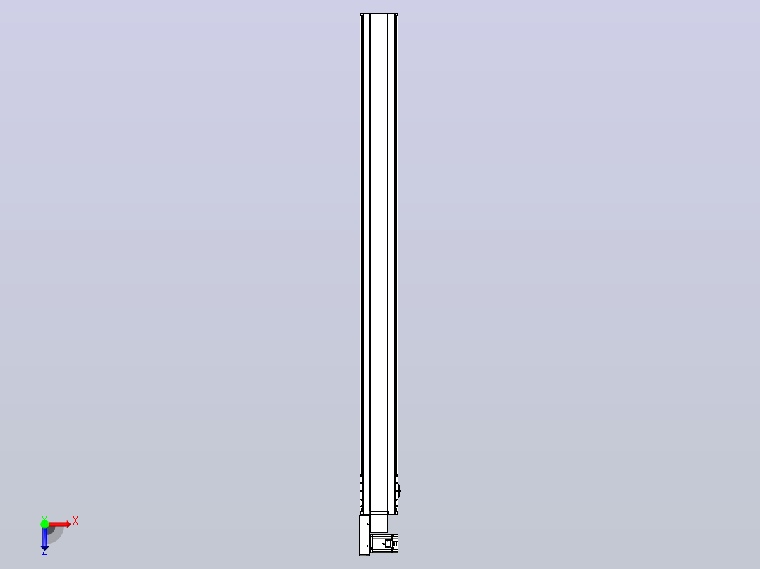 皮带直线轴半封闭可选导轨TPA-HNB-175D-140-L2000-ML-Y-P75-N3俯视图