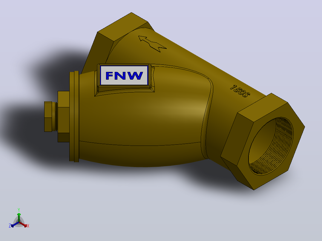 阀门、过滤器FNW-FNW509J主视图