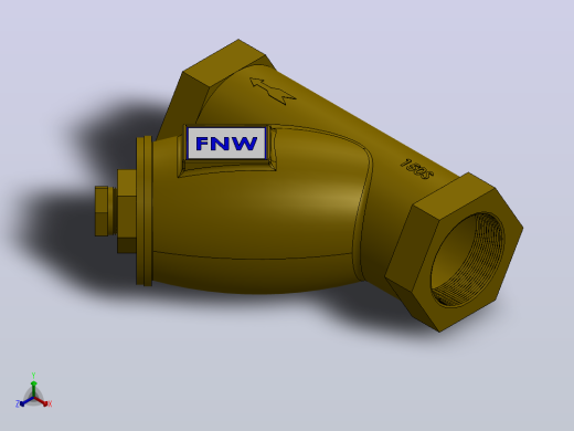 阀门、过滤器FNW-FNW509J正等轴测缩略图