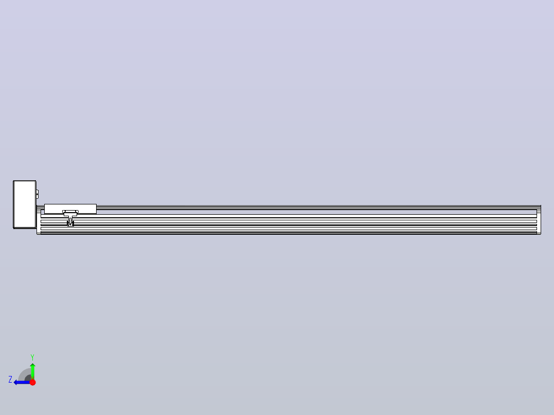 皮带直线轴半封闭可选导轨TPA-HNB-202D-140-L1600-RU-C-P75-N3右视图