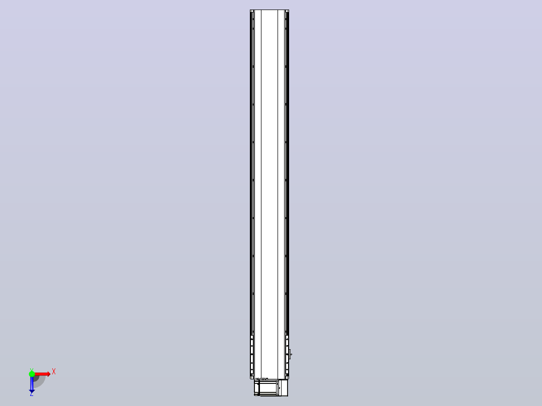 皮带直线轴半封闭可选导轨TPA-HNB-202D-140-L1600-RU-C-P75-N3俯视图