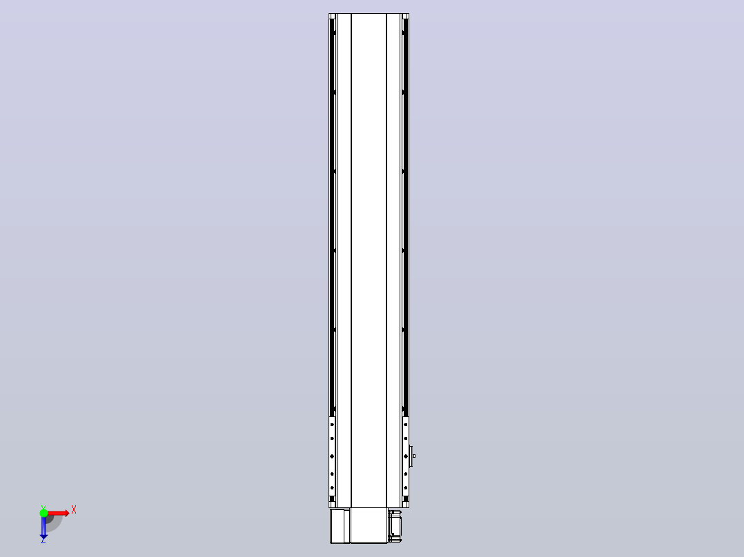 皮带直线轴半封闭可选导轨TPA-HNB-202D-140-L900-LP-C-P75-N3俯视图