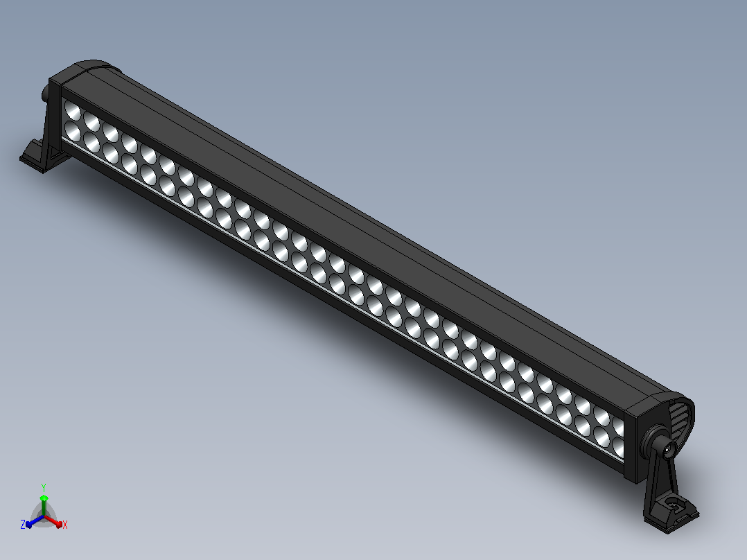 30寸LED灯条模型设计正等轴测图