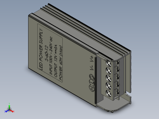 LED电源230-110V - 12V 5A主视缩略图