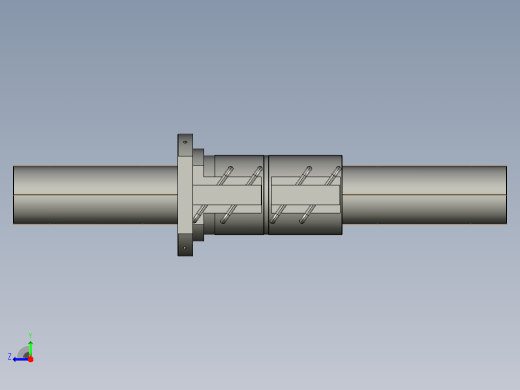 CMFZD16020-7滚珠丝杆3D模型右视缩略图