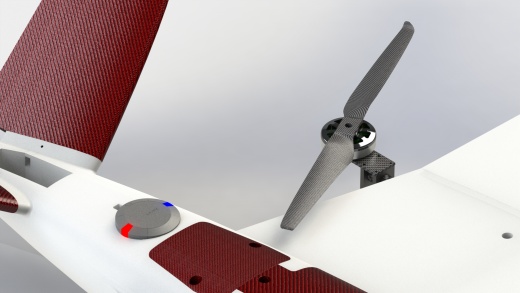 VTOL带倾转系统的垂直起降固定翼无人机3D图纸 Solidworks设计缩略图
