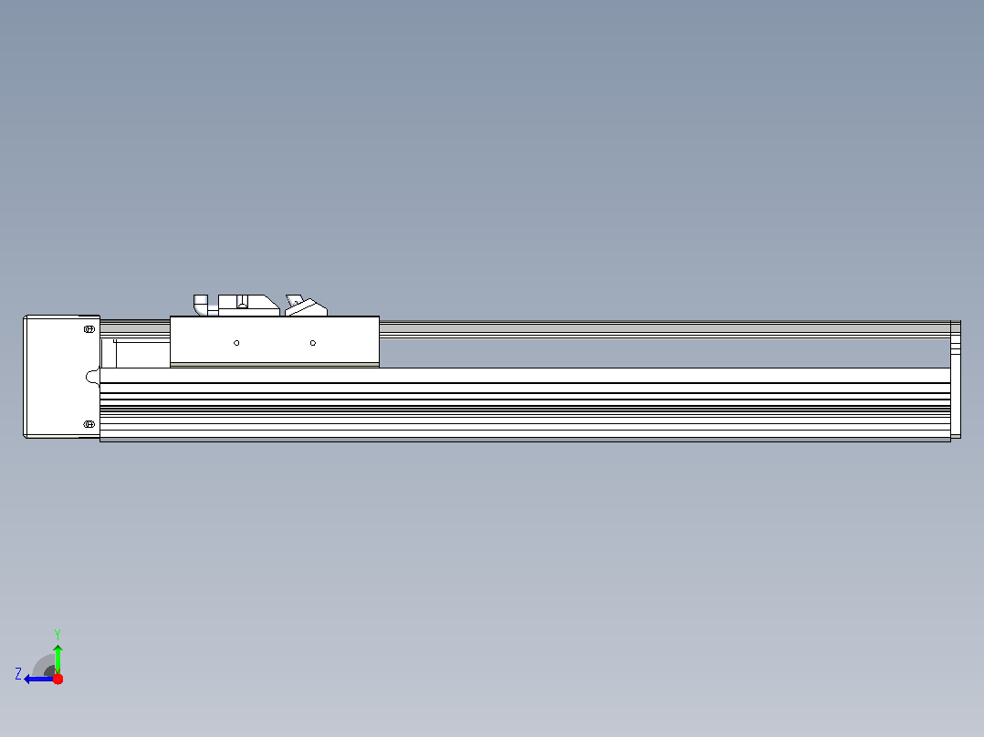 日规模组半封闭丝杆TPA-HNR-105D-1610C-L250-ML-Y-P40-N3右视图