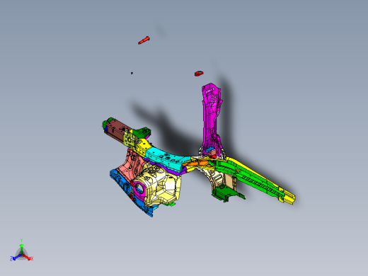 左前纵梁总成(含轮罩)