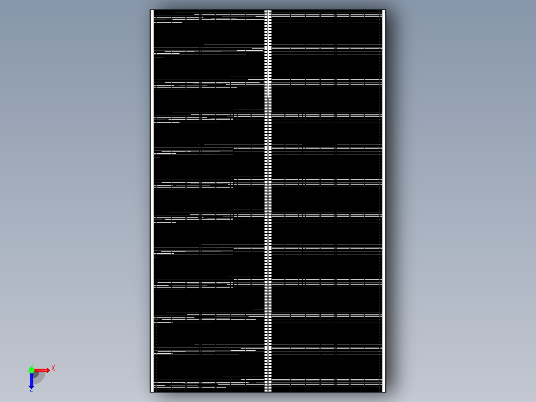 牛栏牛棚钢架屋（sw2016含所有特征俯视图