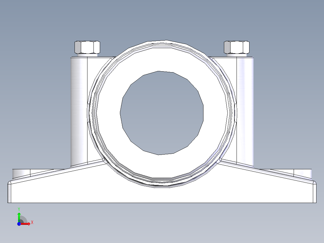 sn213轴承座前视图
