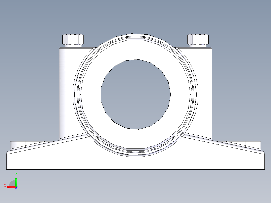 sn213轴承座后视图