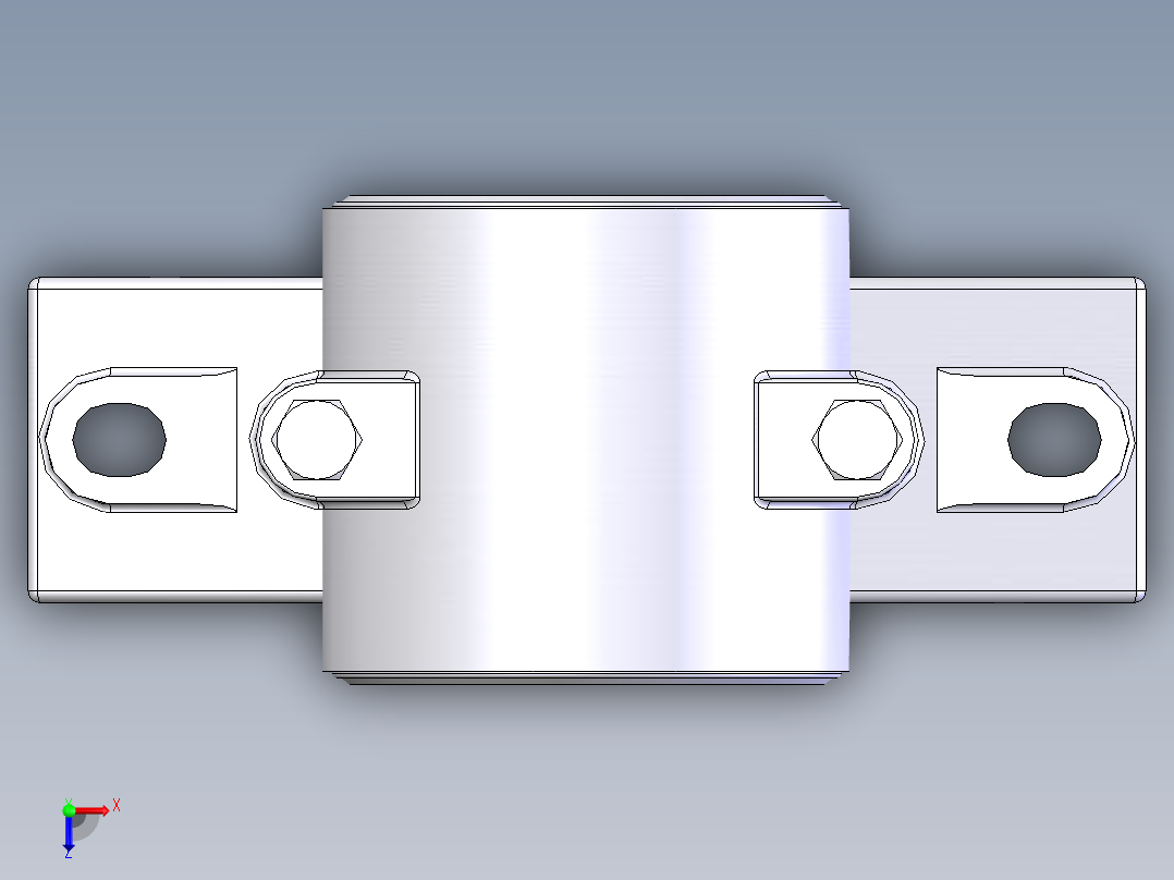sn213轴承座俯视图