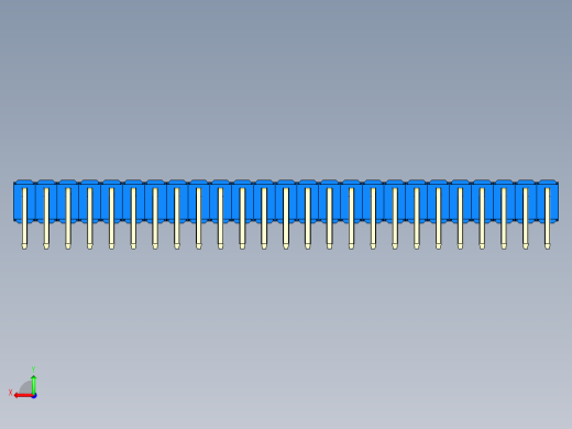 彩色公排针 100mil 2.54mm 系列-DS1022_blue_2x25p_100mil_TypeD_rev1.0后视缩略图