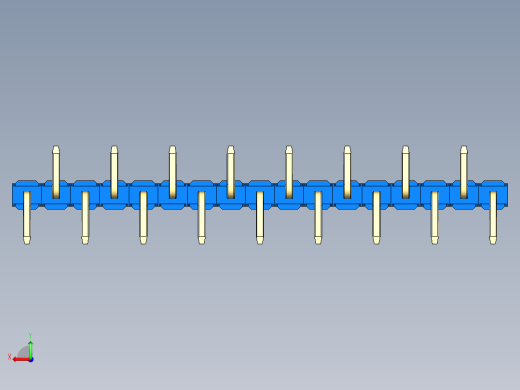 彩色公排针 100mil 2.54mm 系列-DS1022_blue_17p_100mil_Type_SMT_R2_rev1.0后视缩略图