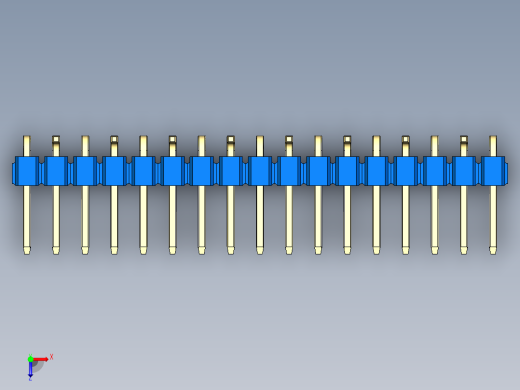 彩色公排针 100mil 2.54mm 系列-DS1022_blue_17p_100mil_Type_SMT_R2_rev1.0俯视缩略图