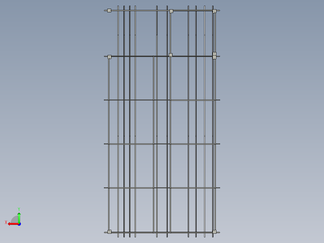 框架小屋后视图