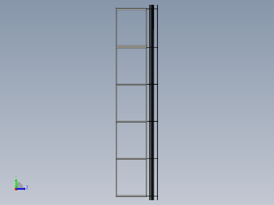 框架小屋左视图