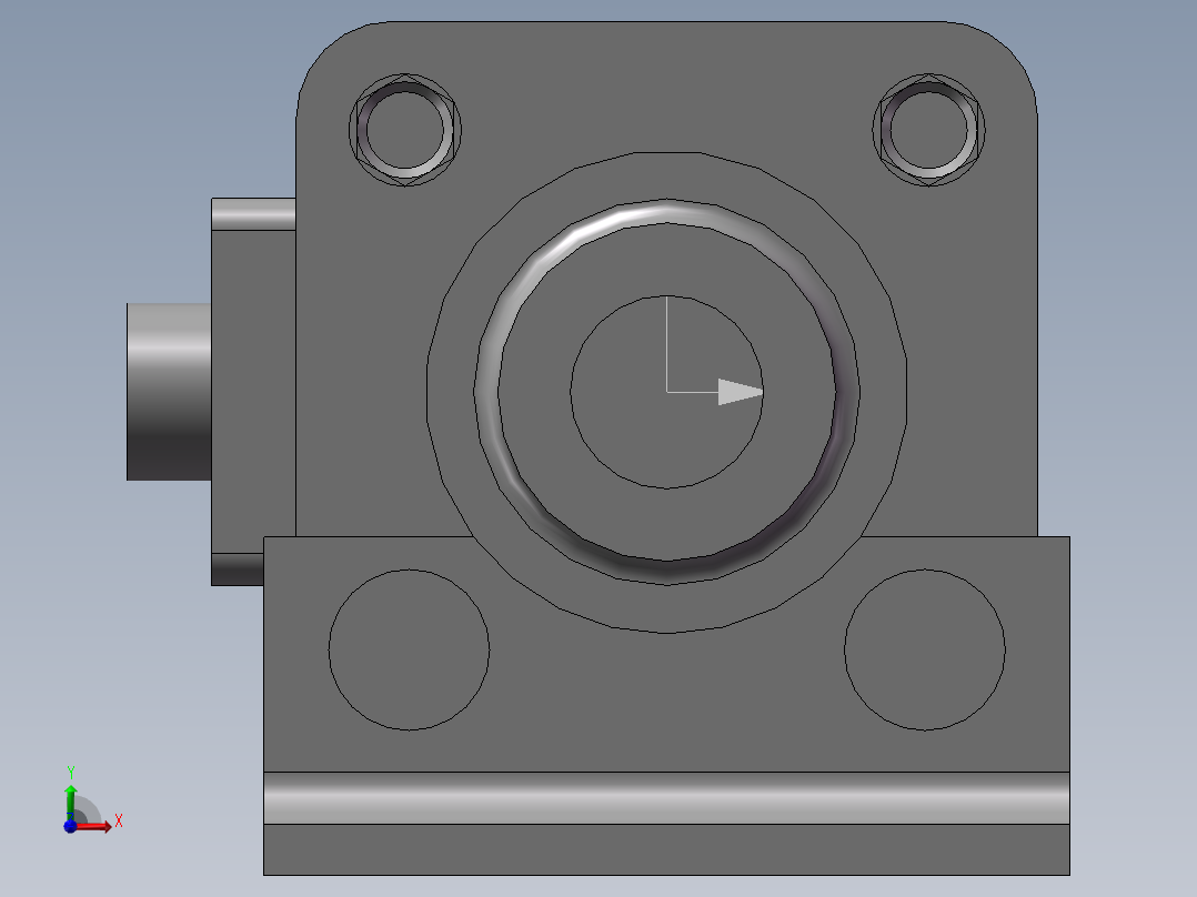SMC手臂伸缩气缸32-500前视图