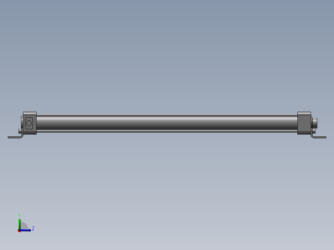 SMC手臂伸缩气缸32-500左视图