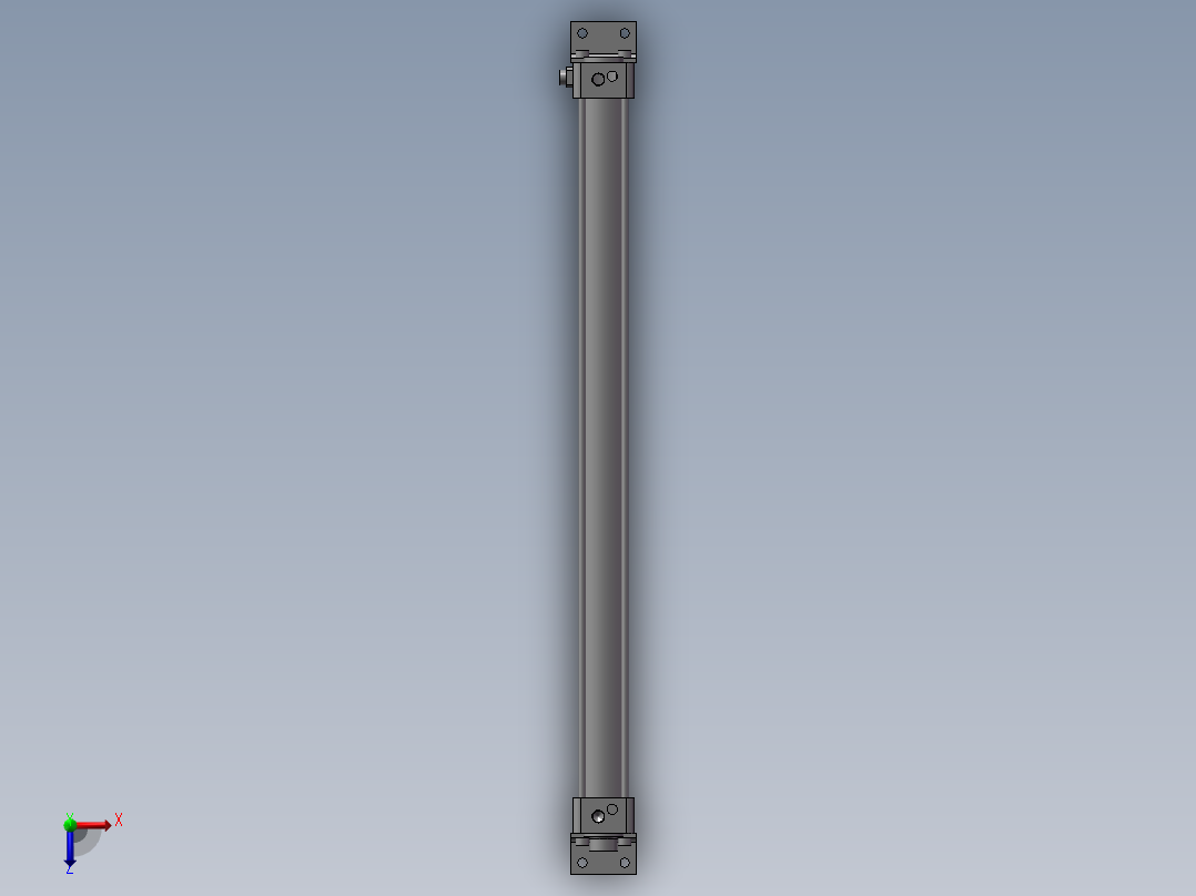 SMC手臂伸缩气缸32-500俯视图