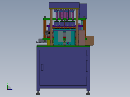 柱形电池极片裁切机分切机3D模型左视缩略图