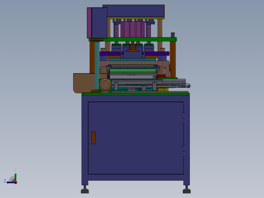 柱形电池极片裁切机分切机3D模型右视缩略图
