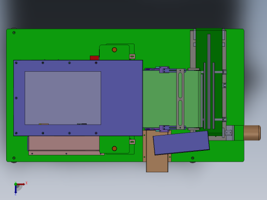 柱形电池极片裁切机分切机3D模型俯视缩略图