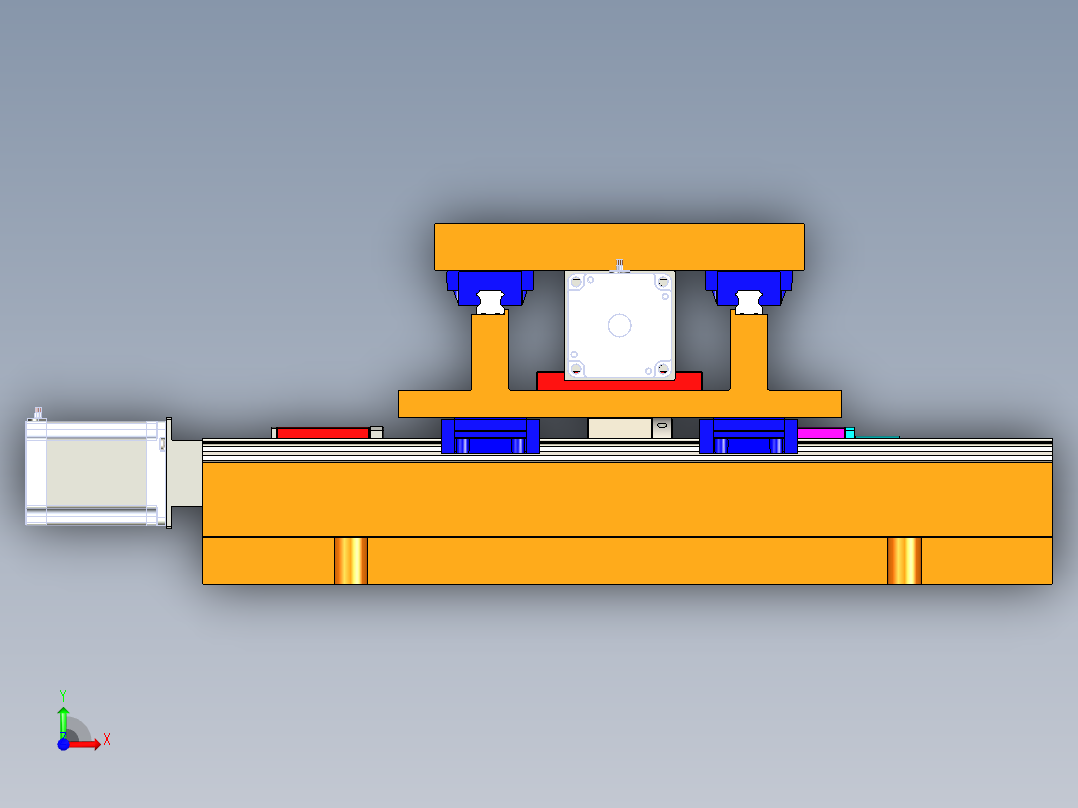 X-Y数控工作台前视图