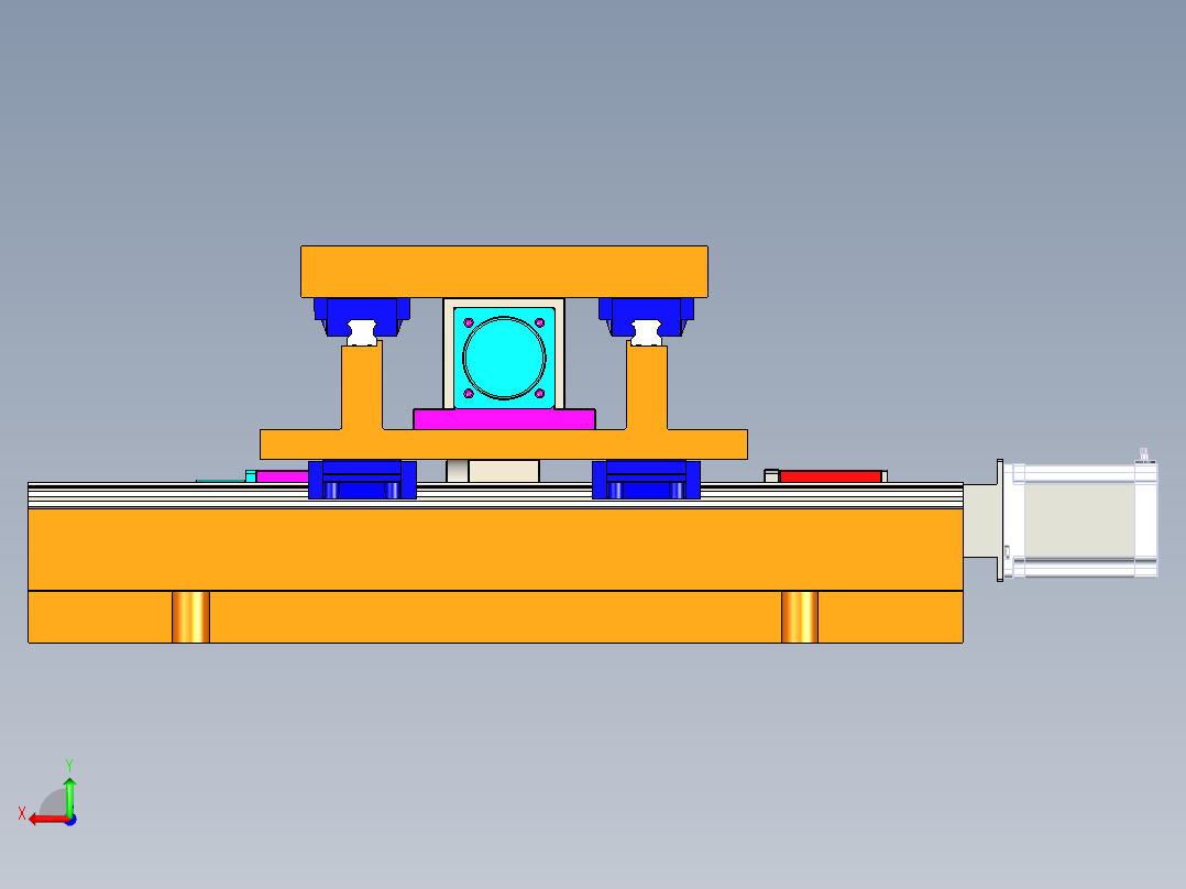 X-Y数控工作台后视图