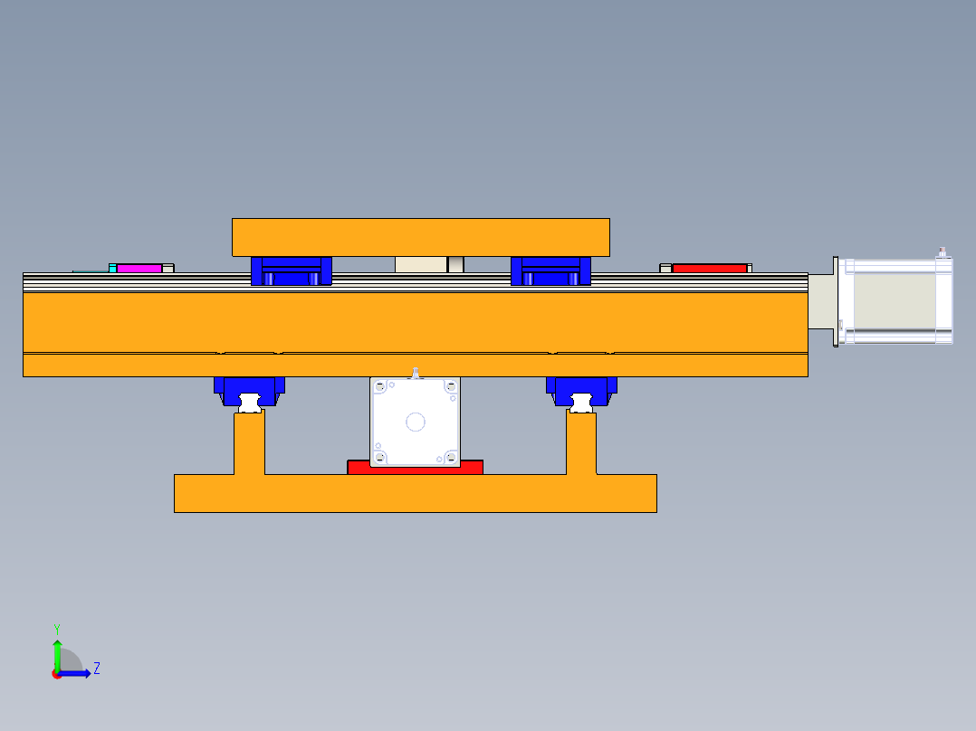 X-Y数控工作台左视图