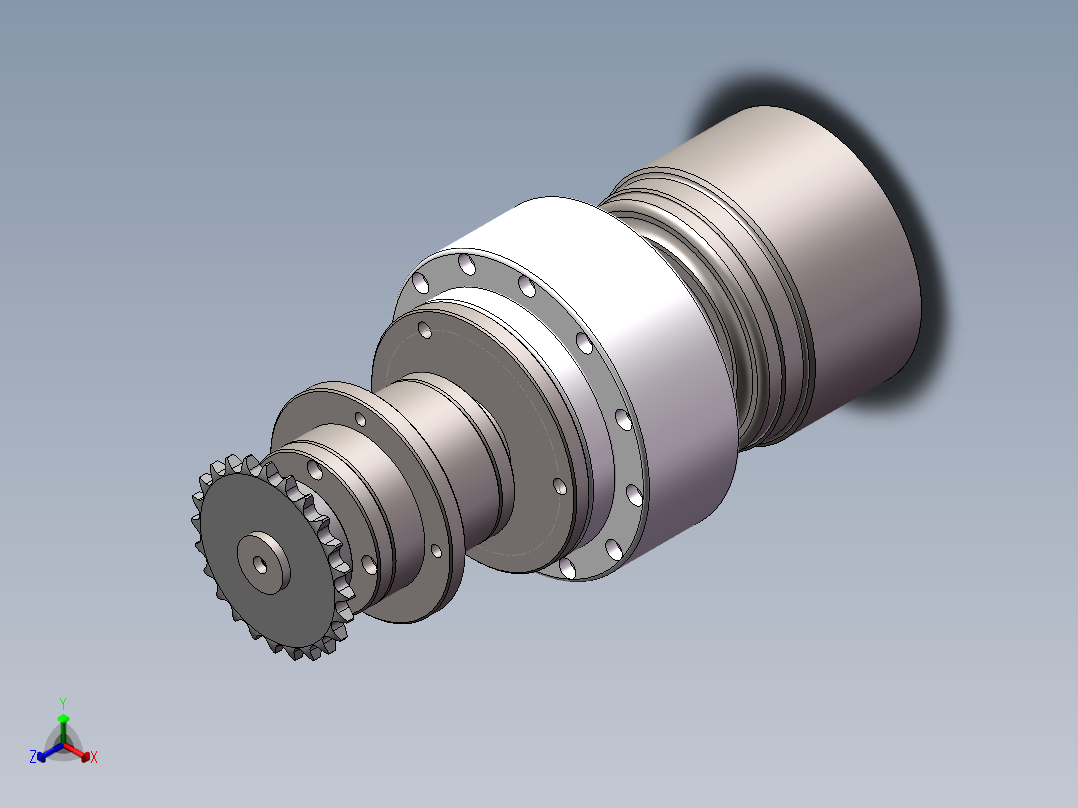 旋转机构正等轴测图