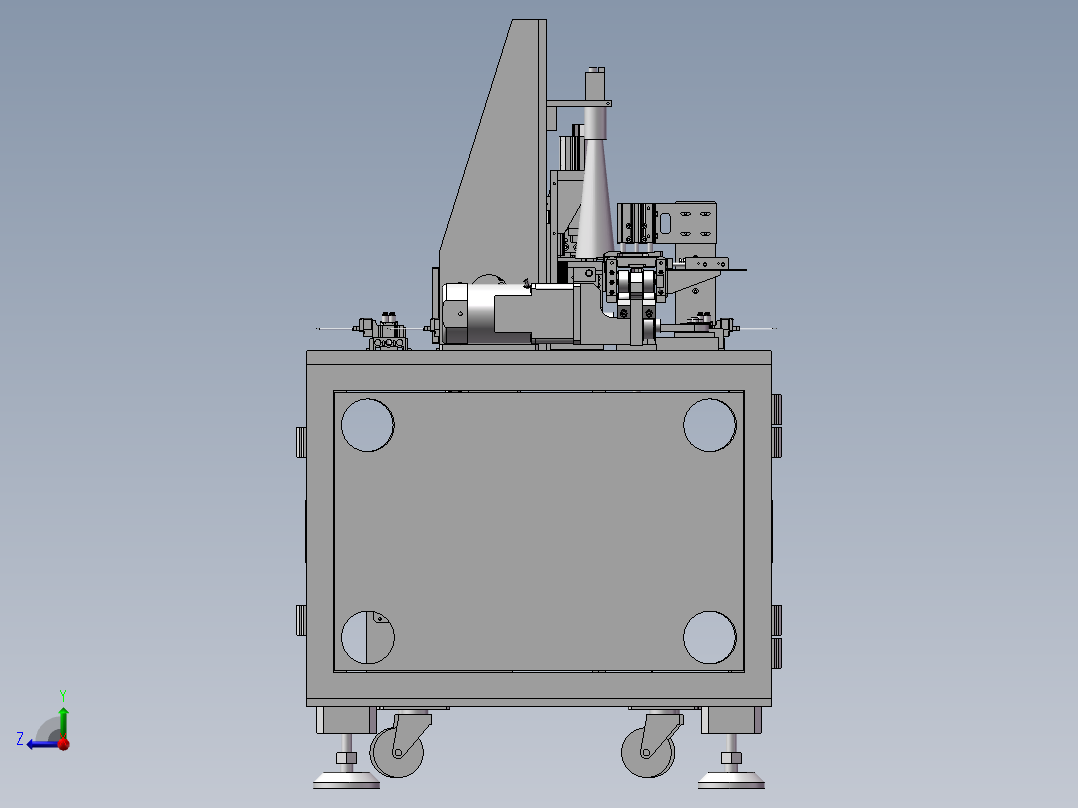 电池裁切设备 3D右视图