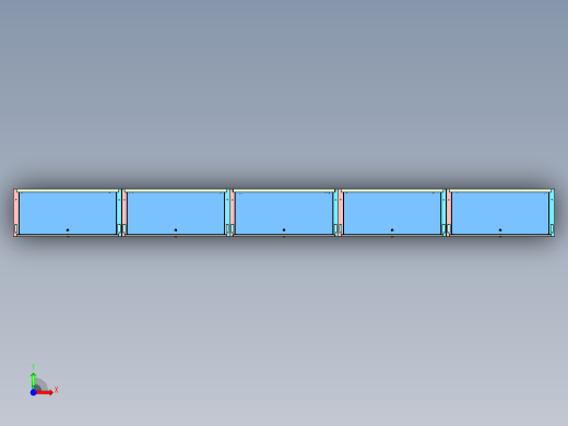 共享储物柜设计模型前视缩略图