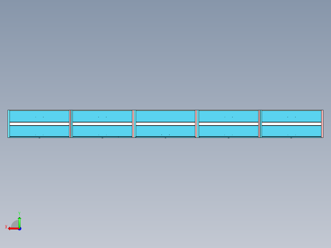 共享储物柜设计模型后视图