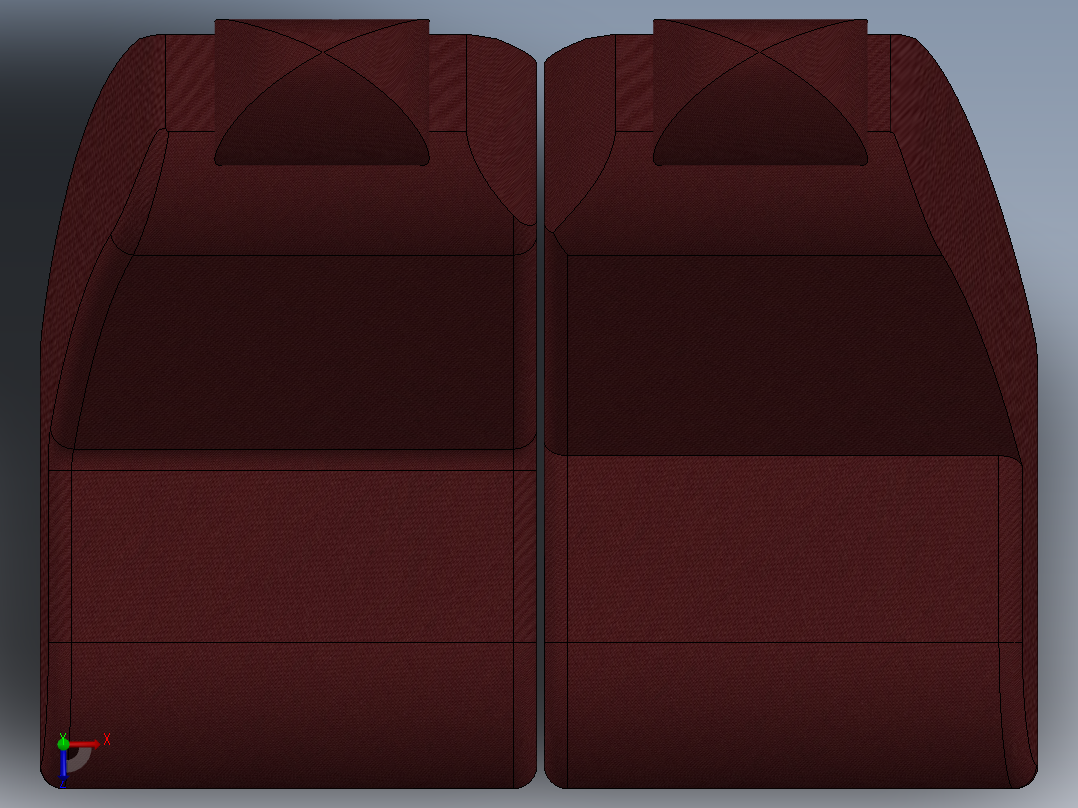 汽车座椅 (40)俯视图