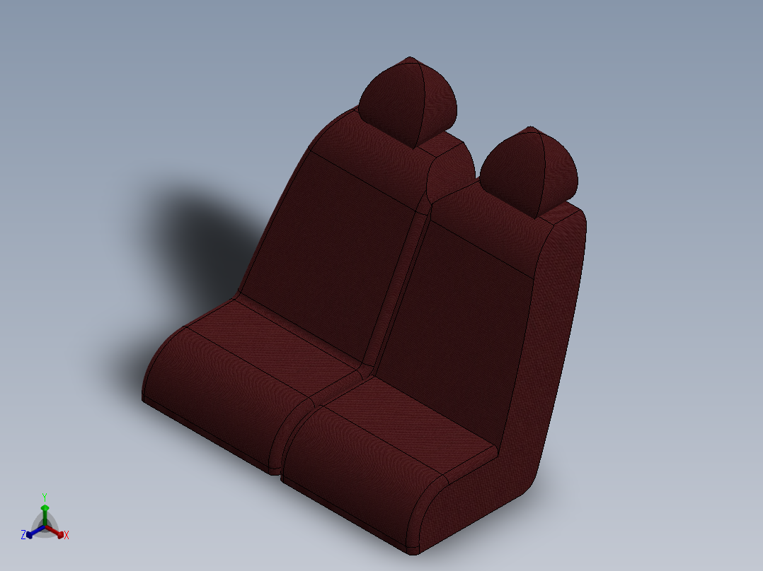 汽车座椅 (40)正等轴测图