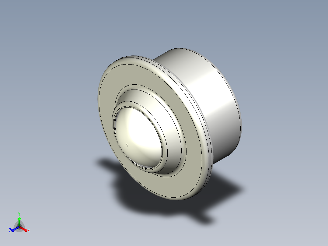 萬向滾珠00-3D多系列多零件图纸模型主视图