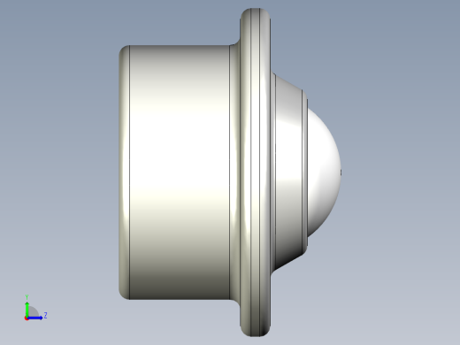 萬向滾珠00-3D多系列多零件图纸模型左视缩略图