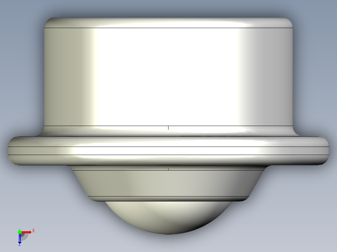 萬向滾珠00-3D多系列多零件图纸模型俯视图