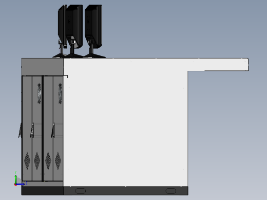 六工位带角度平面操作台左视缩略图