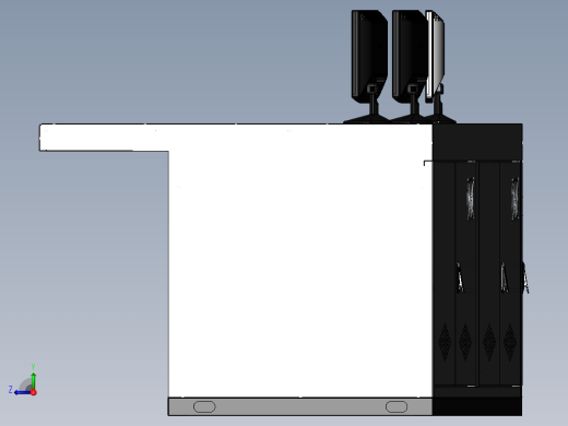 六工位带角度平面操作台右视缩略图